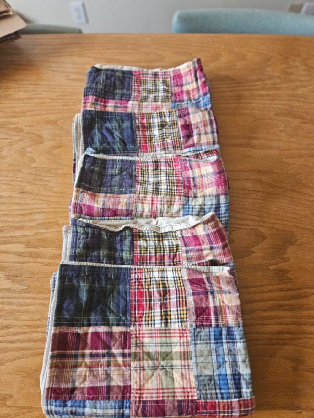 Nautica Quilted Pillow Shams set of 4 Cambridge Plaid